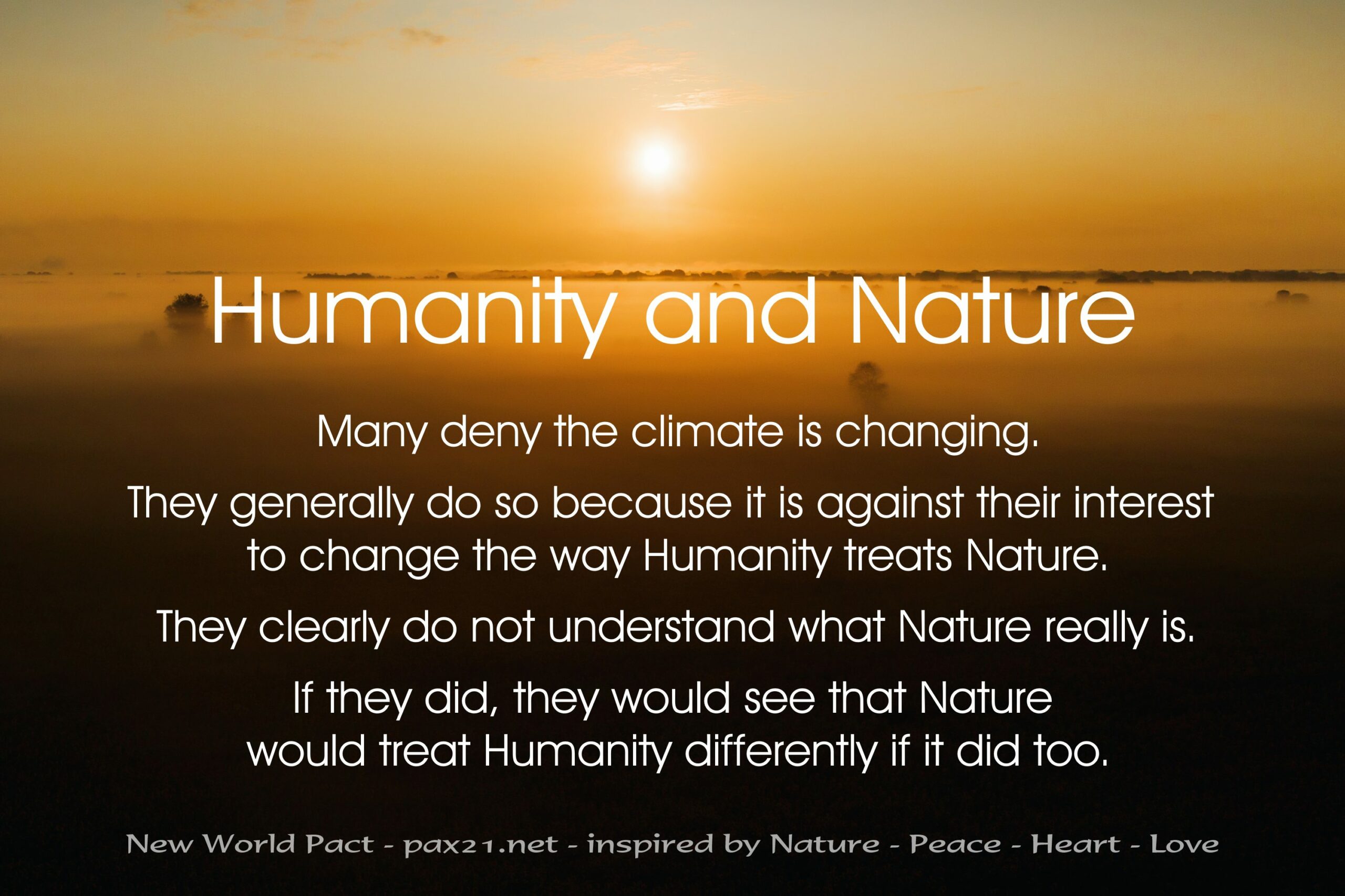 Humanity and Nature