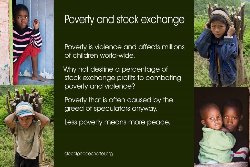 Poverty and stock exchange